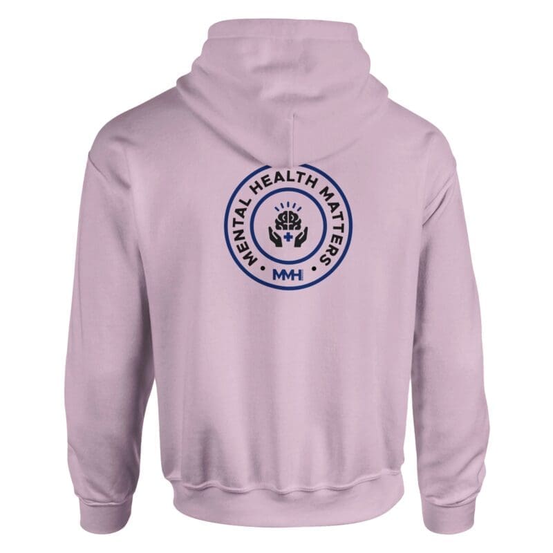 Light Pink Hoodie - "Mental Health Matters Hoodie (Calm)" by MMH Statement Apparel