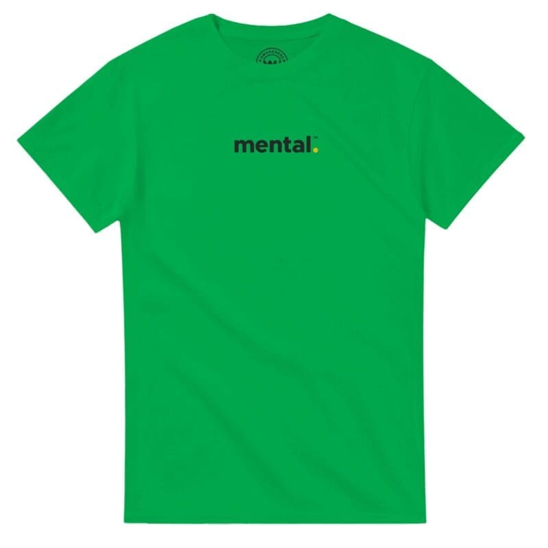 Irish Green T-shirt - "mental.™ Tee (Centre - Neon)" by MMH Statement Apparel