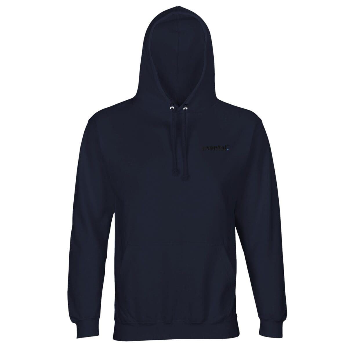 French Navy Hoodie - "mental.™ Founders Edition Recycled Hoodie (Triple-Embroidered)" by MMH Statement Apparel