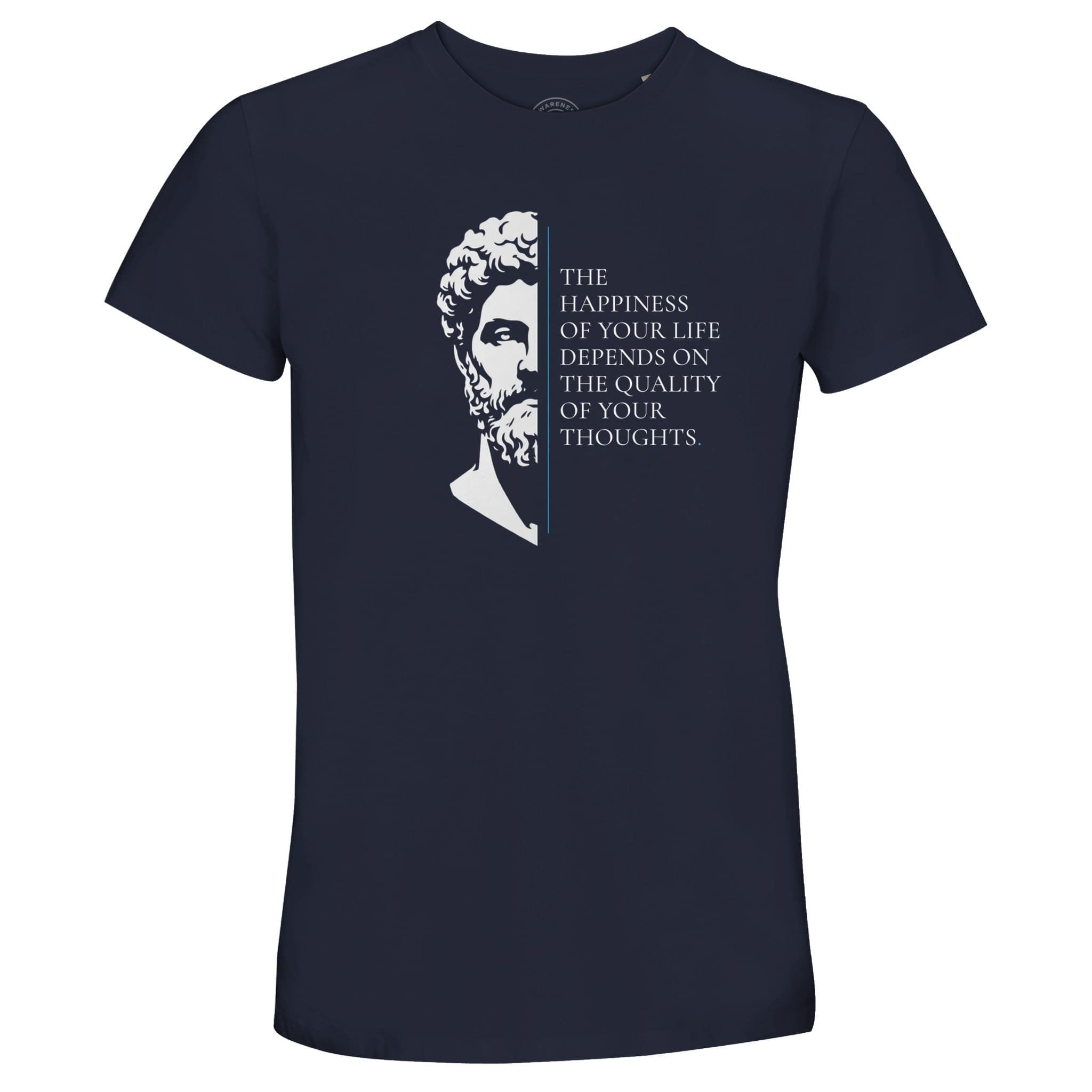 French Navy T-shirt - "Marcus Aurelius Stoic Quote T-Shirt – Mindset" by MMH Statement Apparel