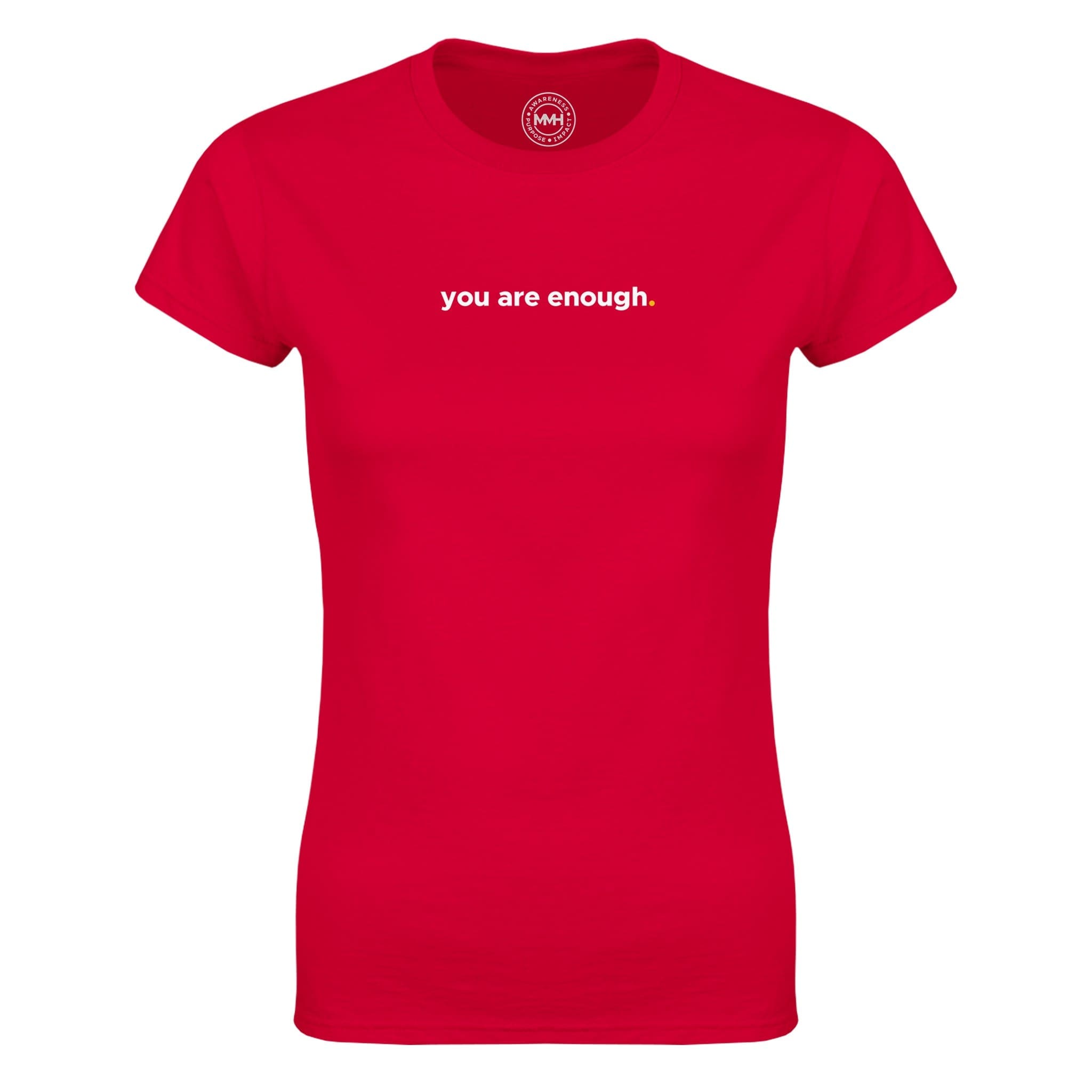 Red T-shirt - "You Are Enough Women's T-Shirt" by MMH Statement Apparel
