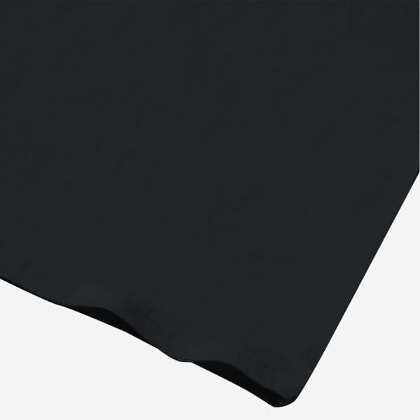 recycled-organic-cotton-fabric Close-up of dark fabric corner on white background