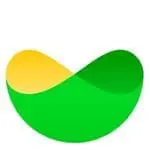 stripe-climate-member Green and yellow abstract curved logo shape
