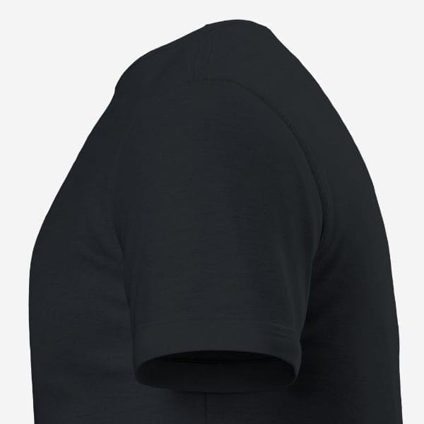 Side view of plain dark navy T-shirt