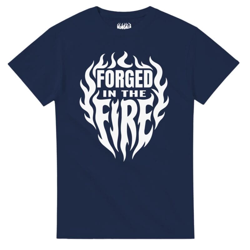 Navy Apparel - "Forged In The Fire Graphic Tshirt" by MMH Statement Apparel