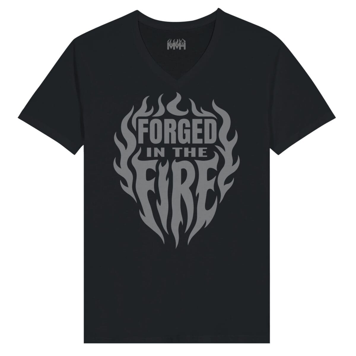 Black Apparel - "Forged In The Fire Premium Unisex V-Neck" by MMH Statement Apparel
